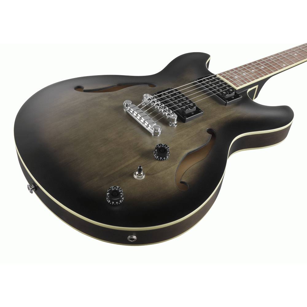 【hamm3】Ibanez AS53 TKF Ibanez AS53 TKF Artcore Electric Guitar - Transparent Black Flat