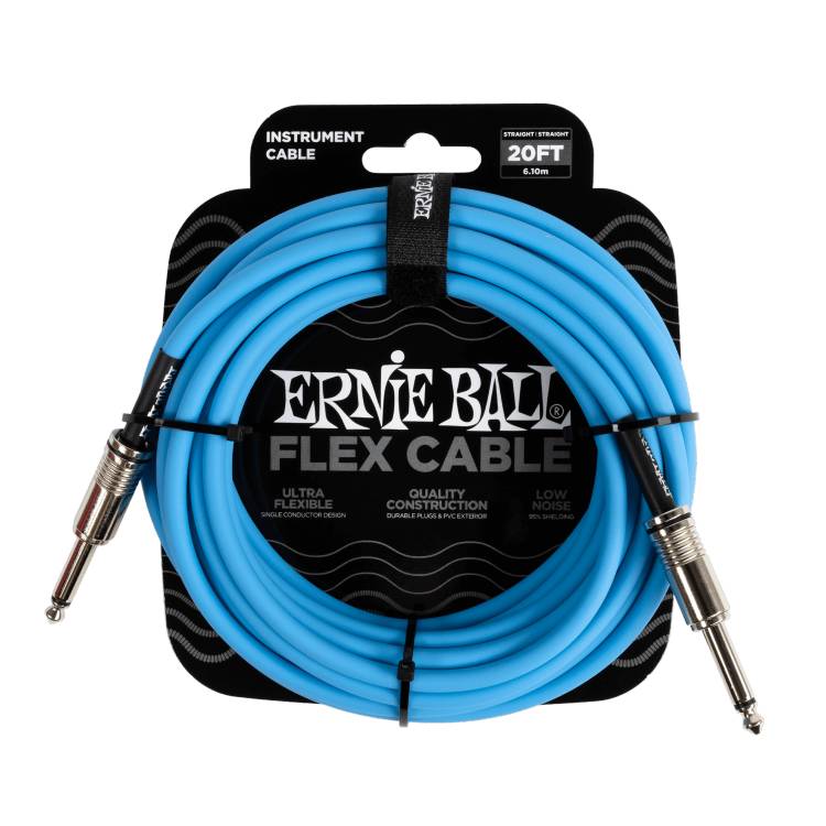 ERNIE BALL FLEX INSTRUMENT CABLE 20FT - BLUE