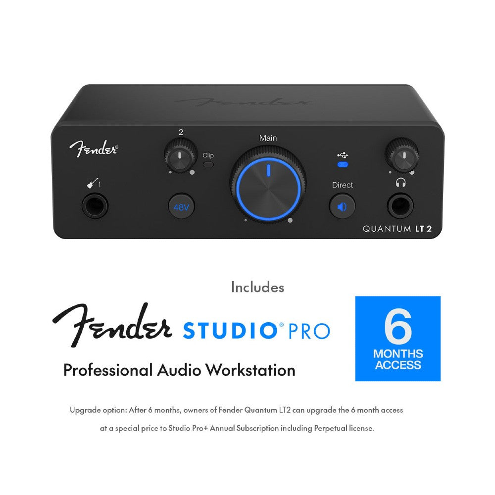 FENDER QUANTUM LT2 2x2 USB-C AUDIO INTERFACE | Guitar Factory Penrith