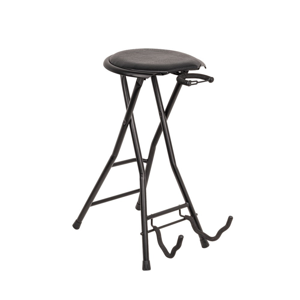 XTREME GS811 GUITARIST PERFORMER STOOL WITH GUITAR STAND