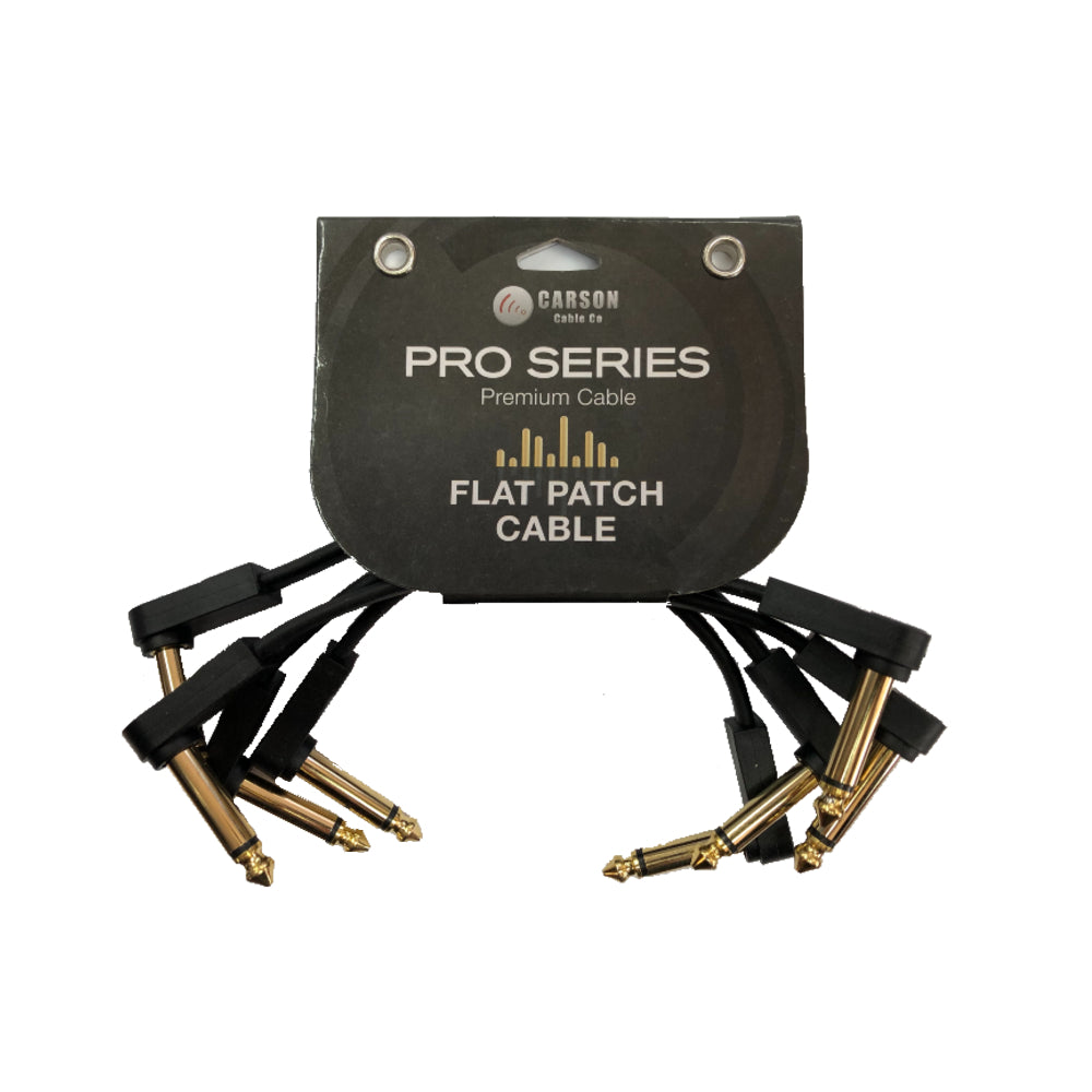 CARSON PRO 6" FLAT PATCH CABLE 4-PACK