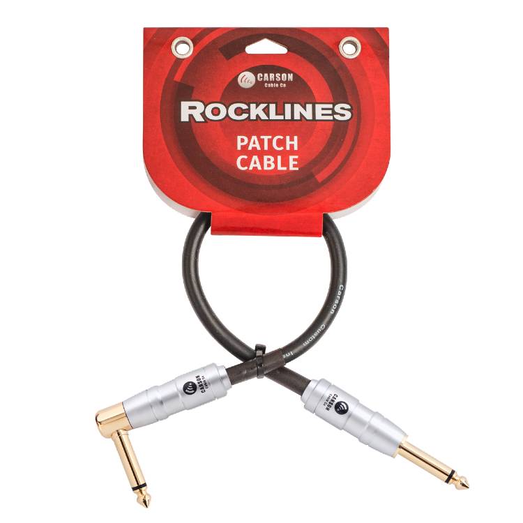CARSON ROCKLINE 1FT PATCH CABLE, STRAIGHT - ANGLE