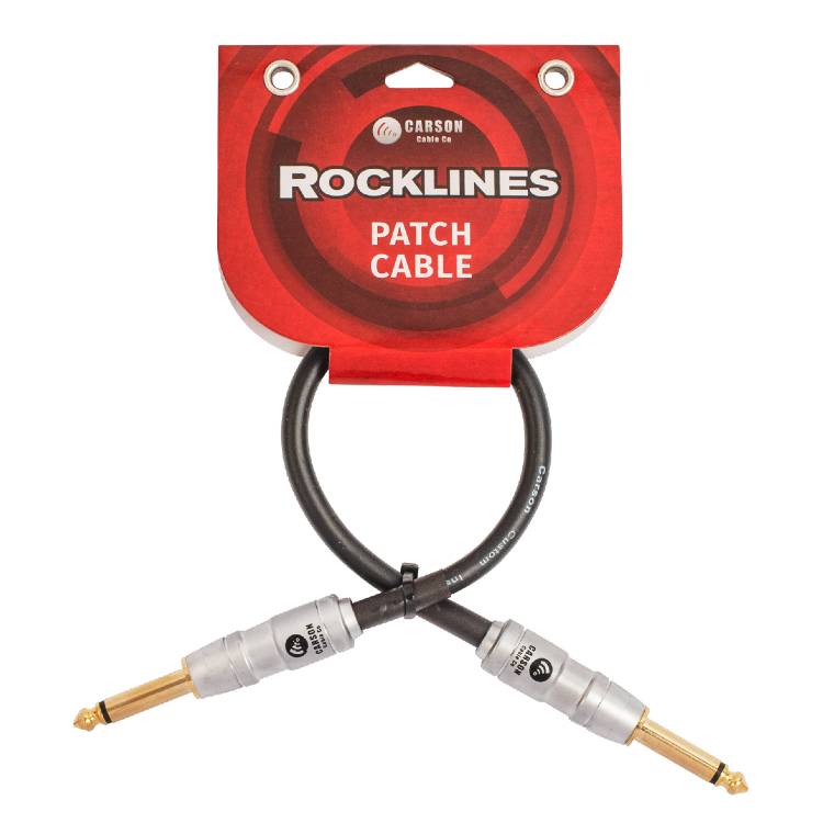 CARSON ROCKLINE 1FT PATCH CABLE, STRAIGHT - STRAIGHT