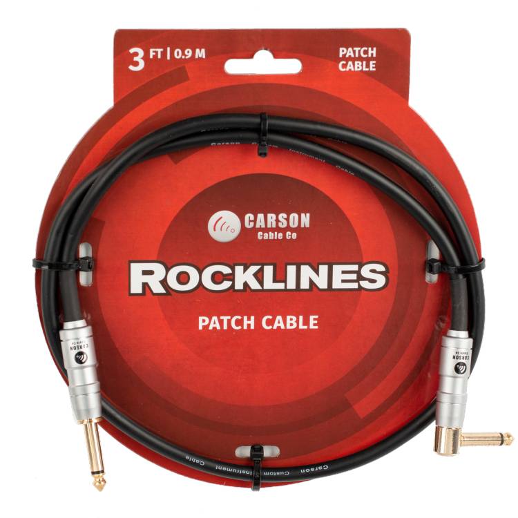 CARSON ROCKLINE 3FT PATCH CABLE, STRAIGHT - ANGLE