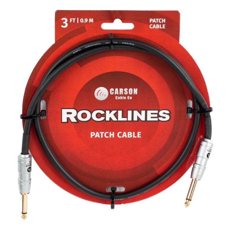 CARSON ROCKLINE 3FT PATCH CABLE, STRAIGHT - STRAIGHT